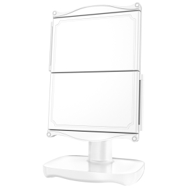 Aesfee Makeup Mirror Vanity Mirror with Lights, 1x/2x/3x Magnification LED Lighted Trifold Cosmetic Mirrors, 3 Color Lighting Modes Touch Control Dimmable Countertop Illuminated Mirrors