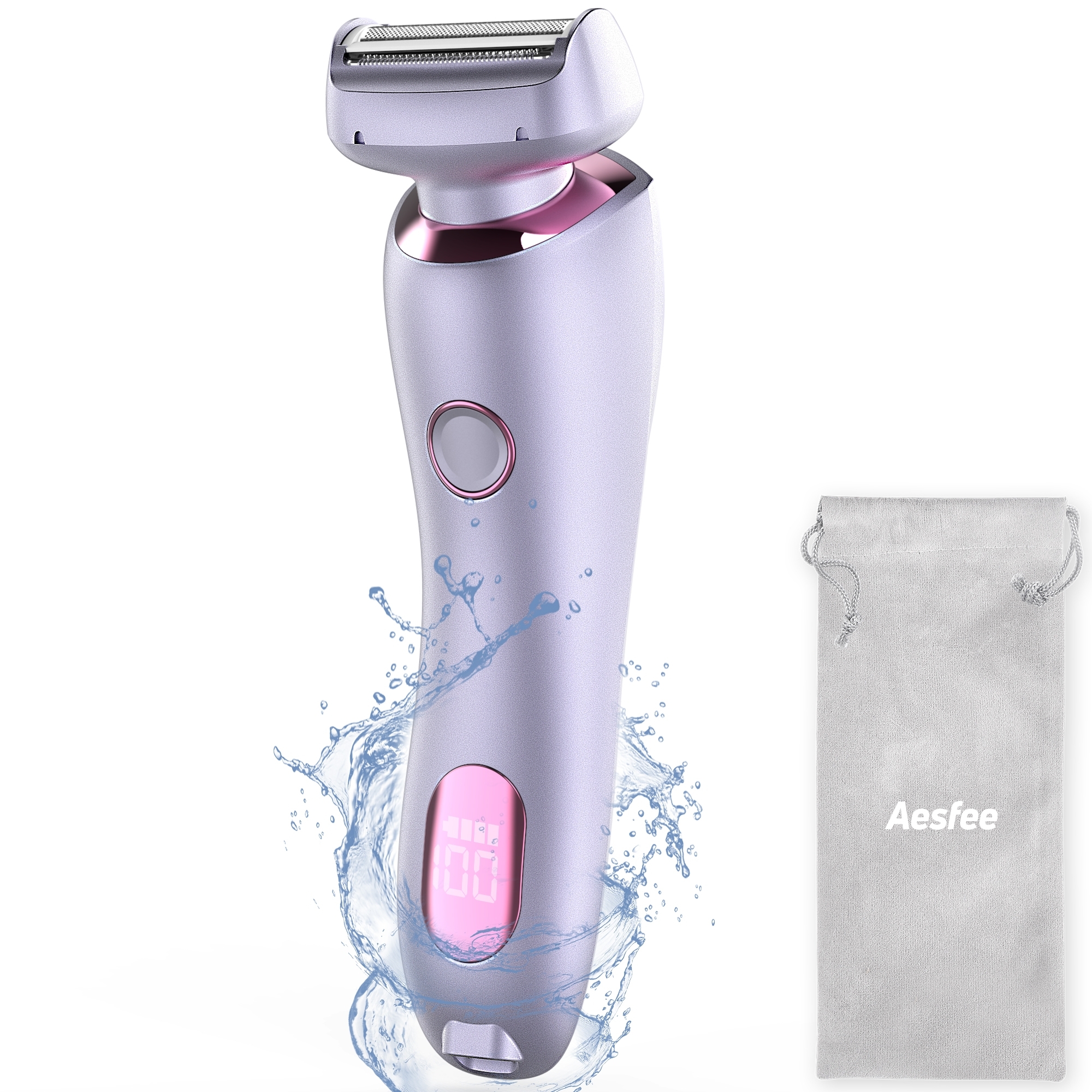 Electric Shaver for Women Legs, Womens Electric Razor for Legs Underarms Bikini Public Hair Wet or Dry, Portable Ladies Body Hair Trimmer Rechargeable